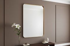 Moderner Wandspiegel AMSTERDAM 100cm gold Aluminium