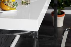 Design Konsole WHITE DESK 120cm weiß Hochglanz Bürotisch