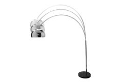 Ausziehbare Bogenlampe LOUNGE DEAL 170-210cm chrom Marmorfuß Stehlampe