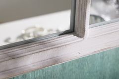 Design Wandspiegel CASTILLO 100cm weiß Landhausstil Fensterspiegel Rundbogen Shabby Chic