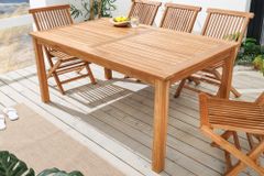 Massiver Gartentisch EMPIRE TEAK 150cm natur Teakholz