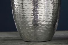 Elegantes Vasen 2er Set ORIENTAL 32cm silber im Rice Hammerschlag Design