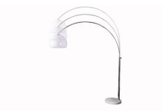 Ausziehbare Bogenlampe LOUNGE DEAL 175-205cm weiß Marmorfuß Stehlampe