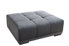 Moderner Hocker ELEGANCIA 110cm anthrazit Cord Fußhocker Sitzhocker