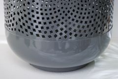 Deko Windlicht CANDLELIGHT 30cm grau Metall handmade Laterne