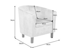 Design Lounge Sessel HEMINGWAY whisky braun mit Armlehnen Cocktailsessel Massivholzbeine