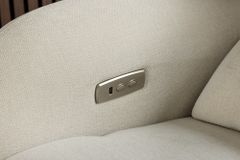 Elektrischer Kinosessel PRIORITY beige inkl. Kissen 360° drehbar mit USB-Anschluss