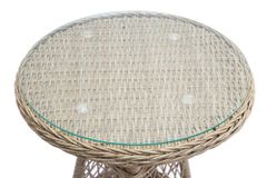 In- und Outdoor Garten-Set ELYSEE natur taupe Polyrattan Aluminium inkl. Tisch Kissen