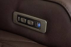 Elektrischer 2er Kinosessel HOLLYWOOD braun Kunstleder Relaxfunktion Getränkehalter