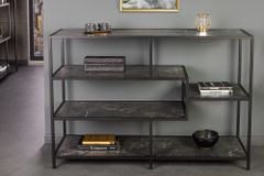 Modernes Bücherregal SLIM LINE 115cm graphit Metallgestell mit fünf Regalböden