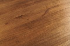 Ovaler Esstisch ART DECO 220cm braun smoked massives Mangoholz mit Säulenfuß