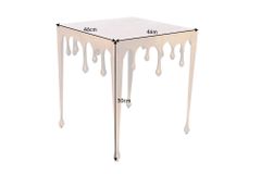 Extravaganter Couchtisch LIQUID LINE L 46cm gold Tropfen-Design
