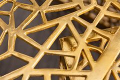 Handgearbeiteter Couchtisch ABSTRACT 50cm 2er Set gold im Gap Design