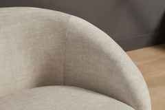 Drehbarer Design Sessel ALPINE beige Samt 360° mit Armlehnen