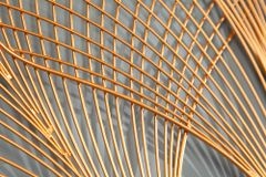 Elegante Wanddeko GINKGO 90cm gold in filigraner Blattform