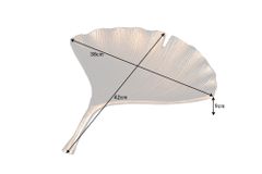 Dekorative Schale GINKGO 45cm gold handmade Metall