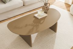 Design Couchtisch ORBIT 120cm greige organische Form