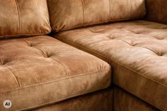Ecksofa STOCKHOLM 220cm senfgelb Samtstoff Federkern 3-Sitzer-Sofa