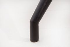 Design Stuhl DIVANI hellgrau Metallgestell schwarz im Retro Stil