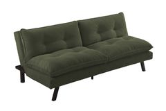 Modernes Schlafsofa COCOONING 190cm grün Cord 3-Sitzer Couch