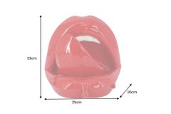 Deko-Figur LIP 25cm rot weiß Hochglanz handmade Pop-Art