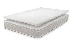 Bequeme Matratze mit Topper CLOUD FLEX 180x200cm greige Tonnentaschenfederkern 9-Zonen