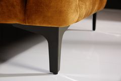 Chesterfield Sofa MODERN BAROCK 235cm senfgelb Samt 3-Sitzer Couch Federkern