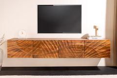 Massives TV-Board SCORPION 200cm braun Mangoholz hängend Lowboard