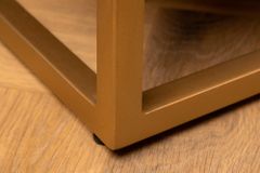 Massivholz Sideboard VULCANO 180cm weiß schwarz Mangoholz mit 3D Schnitzereien handmade Metallgestell gold
