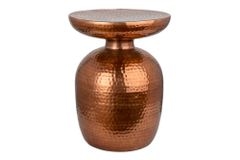 Handgearbeiteter Beistelltisch ORIENT 50cm kupfer Metall Hammerschlag Design rund