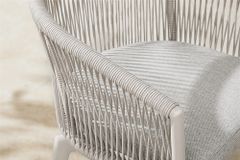 Drehbarer Stuhl ROPE greige Aluminium Gartensessel inkl. Kissen In- und Outdoor