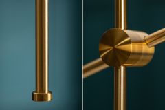 Elegante Hängelampe VARIATION 128cm gold mit sechs schwenkbaren Leuchten