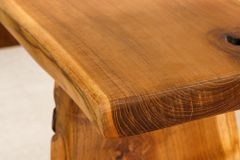 Massivholz Bank ROOT 100cm braun natur Teak Baumstamm