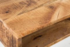 Massiver Schreibtisch SCORPION 100cm natur Mangoholz Hairpin Legs