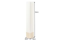 Moderne Stehlampe AGAPUNE 120cm weiß hellbraun Bambusfuß Stoffschirm
