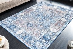 Vintage Teppich HERITAGE 230x160cm blau beige rot Flachgewebe Muster