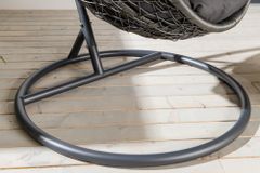 In- und Outdoor Hängesessel LOFT anthrazit grau Gartenstuhl inklusive Kissen wetterfest