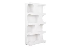 Abstraktes Regal ART AMBIENTE 180cm weiß Beton strukturiert Standregal