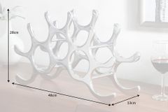 Modernes Weinregal FLAME 48cm silber für 10 Flaschen Flaschenhalter