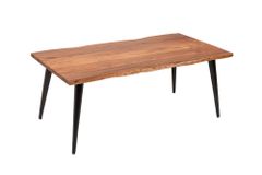 Massiver Couchtisch ORGANIC LIVING 110cm natur Akazienholz mit Baumkante