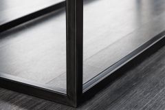 Moderne Sitzbank PETIT BEAUTÉ 110cm senfgelb Samt schwarzes Metallgestell