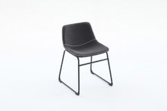 Industrial Design Stuhl DJANGO grau Cord mit Metallgestell