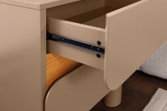 Design Nachtschrank COSMO 60cm greige Eiche zwei Schubladen
