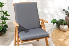 Outdoor Sitzkissen COMFORT LINE 50x100cm anthrazit für Niedriglehner-Stuhl Polsterauflage
