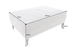 Moderner Sitzhocker DESIGNO 110cm beige Cord Metallfüße