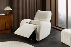 Elektrischer Kinosessel PRIORITY beige inkl. Kissen 360° drehbar mit USB-Anschluss