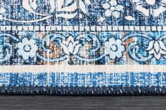Vintage Teppich HERITAGE 230x160cm blau beige rot Flachgewebe Muster