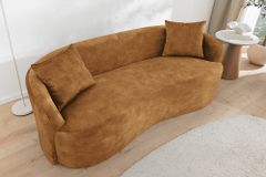 Extravagantes Sofa ELEMENTAL 180cm senfgelb Samt 2-Sitzer Couch Federkern