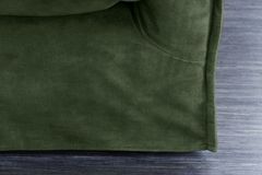 Großes 3-Sitzer Sofa HEAVEN 200cm dunkelgrün Samt Federkern waschbarer Bezug Hussensofa Couch