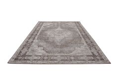 Orientalischer Baumwoll-Teppich PURE UNIQUE 240x160cm hellgrau geometrische Muster